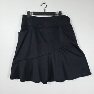 Baleaf Black Athletic Skirt with Built-in Shorts XL Ruffle Hem Pockets